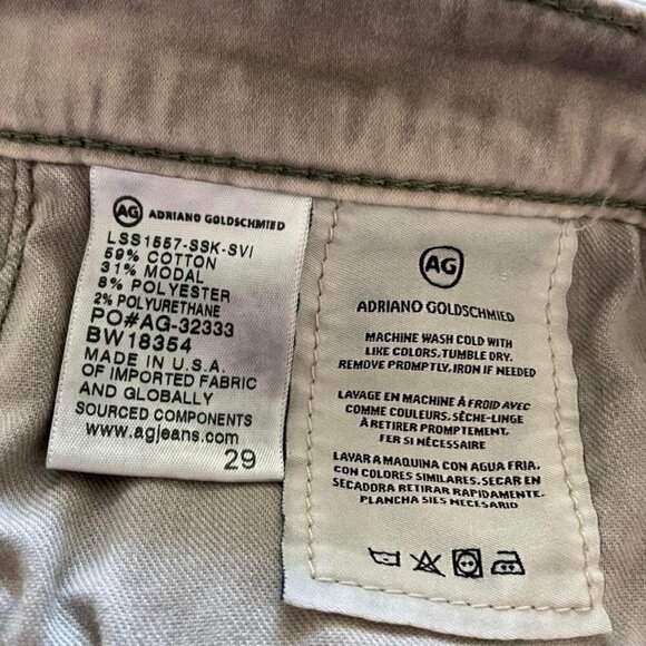 Adriano Goldschmied Size 29 Pants The Prime Crop Mid Rise Cigarette Crop - Picture 4 of 5